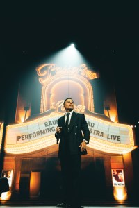 Rauw Alejandro performs on the Cosa Nuestra World Tour at State Farm Arena on May 4, 2025 in Atlanta.