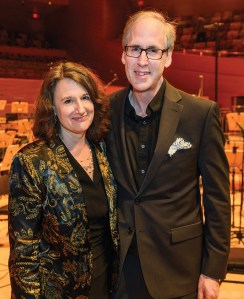 Eastman School of Music alums Joan Beal and Jeff Beal after Jeff’s Master Chorale Sunrise performance at the Walt Disney Concert Hall on Jan. 12, 2020 in Los Angeles, California.
