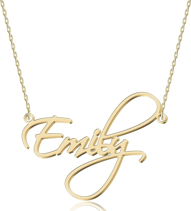 gold name necklace