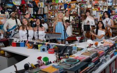 Sabrina Carpenter performs at NPR's Tiny Desk.