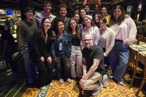 Bandier program music business students with Colombian icon Carlos Vives.