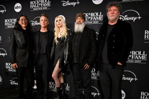 Hiro Yamamoto, Matt Cameron, Taylor Momsen, Kim Thayil and Ben Shepherd at 2025 Rock & Roll Hall of Fame Induction Ceremony at Peacock Theater on November 08, 2025 in Los Angeles, California.