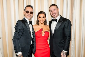 Marc Anthony, Eva Longoria, and J Balvin at the Maestro Cares Foundation Gala 2025 at Ciprini Wall Street in New York, NY, on November 5, 2025.