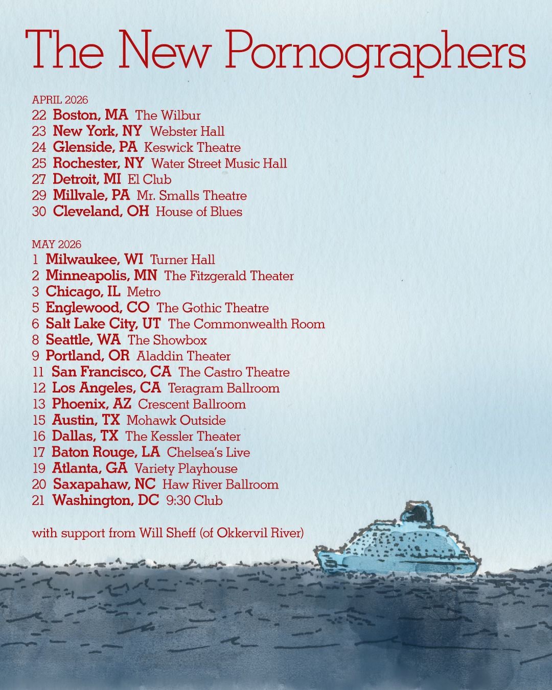 The New Pornographers: 2026 U.S. Tour