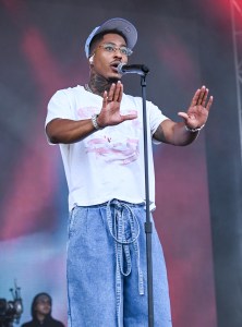 Azchike performs onstage at Tyler The Creator’s Camp Flog Gnaw Carnival held at Dodger Stadium on Nov. 22, 2025 in Los Angeles, California.