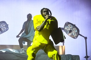Billyracxx performs onstage at Tyler The Creator’s Camp Flog Gnaw Carnival held at Dodger Stadium on Nov. 23, 2025 in Los Angeles, California.