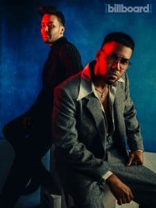 Prince Royce, left, and Romeo Santos photographed by Malike Sidibe on Oct. 29, 2025 in New York.