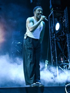 Donald Glover performs onstage at Tyler The Creator’s Camp Flog Gnaw Carnival held at Dodger Stadium on Nov. 22, 2025 in Los Angeles, California.