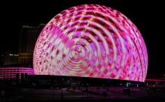 Sphere lights up on December 08, 2024 in Las Vegas, Nevada.