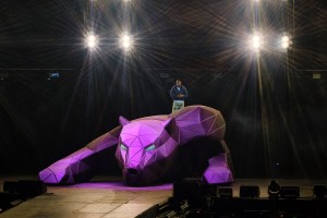 Myke Towers performs at Coca Cola Flow Fest in Mexico City, Mexico on November 22, 2025.