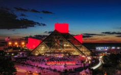 The Rock & Roll Hall of Fame in Cleveland, Ohio.