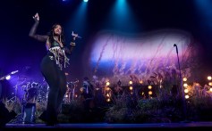 Tems during the Billboard Presents The Stage SXSW London concert at Troxy on June on June 05, 2025 in London, England.