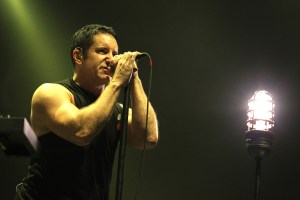 Trent Reznor of Nine Inch Nails performs at day one of the Lowlands Festival on August 16, 2013 in Biddinghuizen, Netherlands.